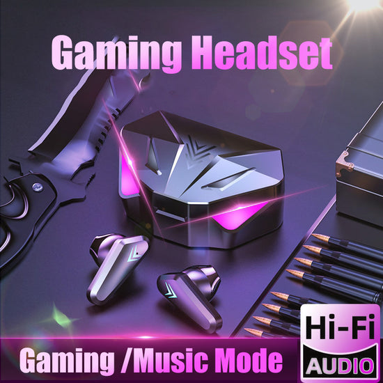 Auriculares Gaming Inalámbricos Bluetooth - Cascos E-Sport con Micrófono y Sonido HiFi