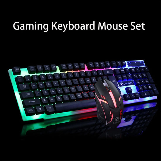 Set Gaming GTX300 - Teclado y Ratón Retroiluminado RGB para PC