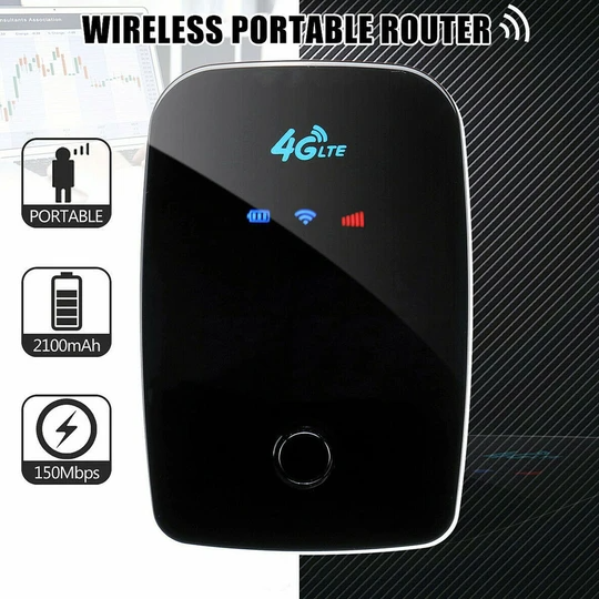 Router WiFi Portátil 4G LTE - Hotspot Móvil Inalámbrico con Batería