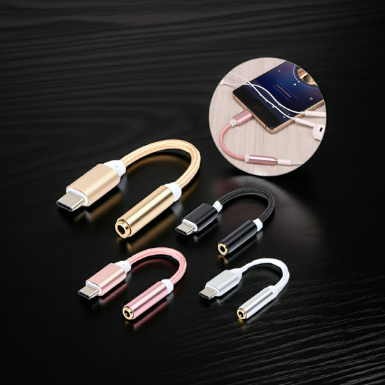 Adaptador Audio USB-C a Jack 3.5mm - Cable Conversor Auriculares 25g