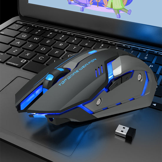 Ratón Gaming Inalámbrico con Carga Wireless - Silencioso y Recargable